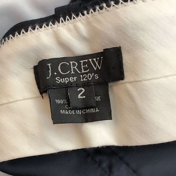 Jcrew nwot 100% wool Pinstripe navy super 120's cityfit size 2 NOT FACTORY - Picture 3 of 6